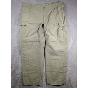 Columbia Cargo Convertible Pants Mens XL Beige Zipper Shorts Outdoor Hiking